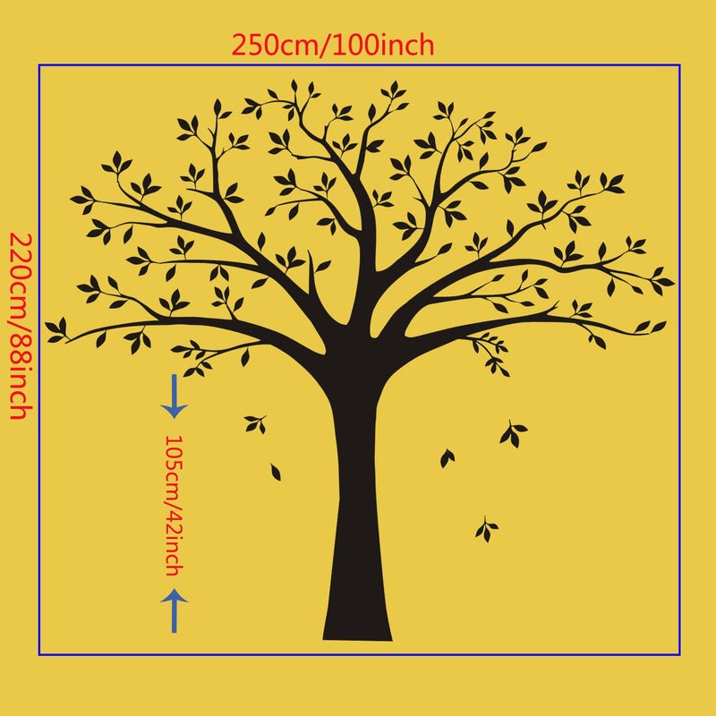 MAFENT Giant Family Photo Tree Wall Decal Mural Art Vinyl Wall Stickers Living Room Baby Room Decor (Black) - Image 5